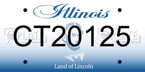 CT20125 Illinois License Plate