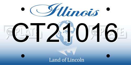 CT21016 Illinois License Plate