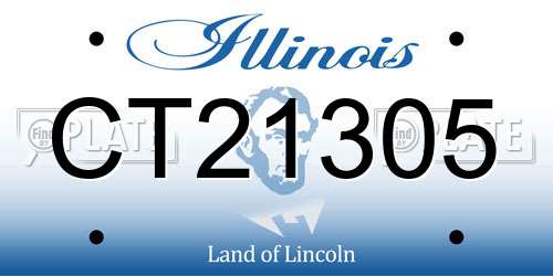 CT21305 Illinois License Plate