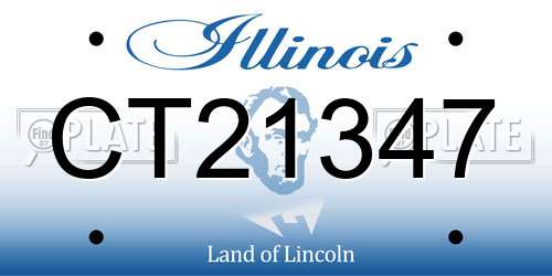 CT21347 Illinois License Plate
