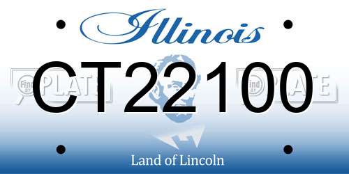 CT22100 Illinois License Plate