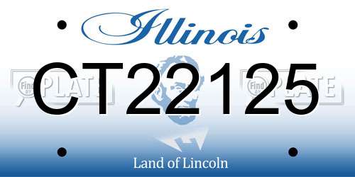 CT22125 Illinois License Plate