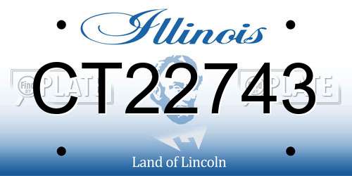 CT22743 Illinois License Plate