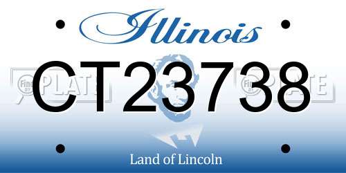 CT23738 Illinois License Plate