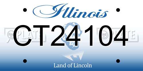CT24104 Illinois License Plate
