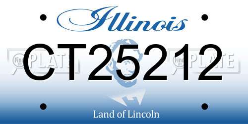 CT25212 Illinois License Plate
