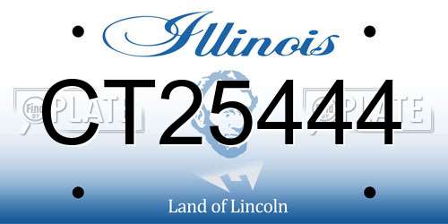 CT25444 Illinois License Plate