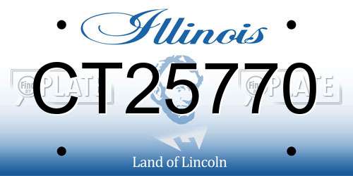 CT25770 Illinois License Plate
