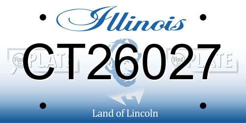 CT26027 Illinois License Plate