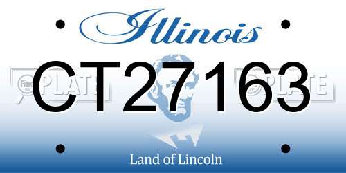 CT27163 Illinois License Plate
