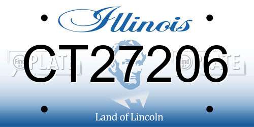 CT27206 Illinois License Plate