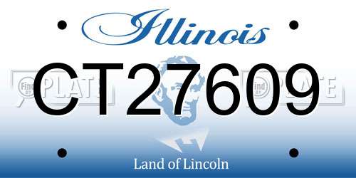 CT27609 Illinois License Plate