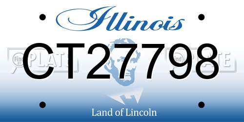 CT27798 Illinois License Plate