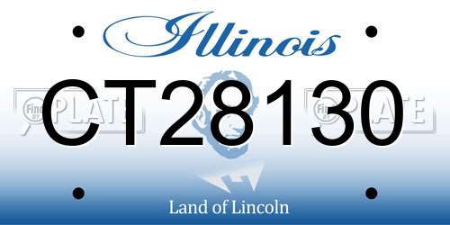 CT28130 Illinois License Plate