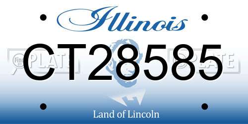 CT28585 Illinois License Plate
