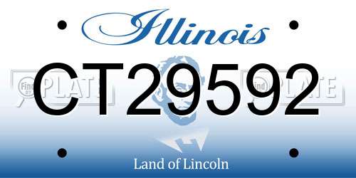 CT29592 Illinois License Plate