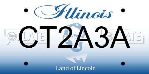 CT2A3A Illinois License Plate