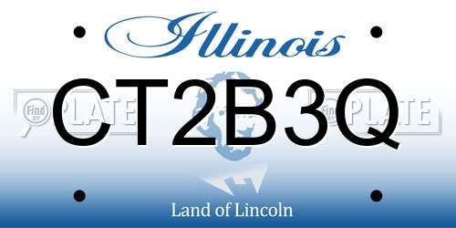 CT2B3Q Illinois License Plate