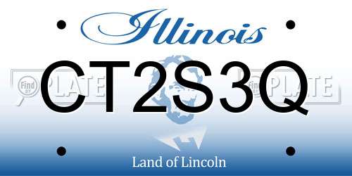 CT2S3Q Illinois License Plate