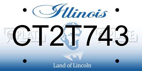 CT2T743 Illinois License Plate