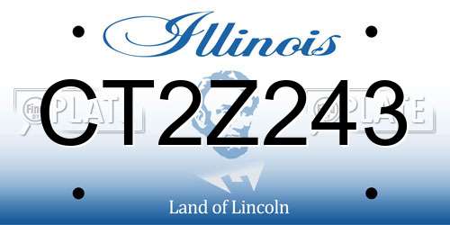 CT2Z243 Illinois License Plate