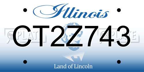 CT2Z743 Illinois License Plate