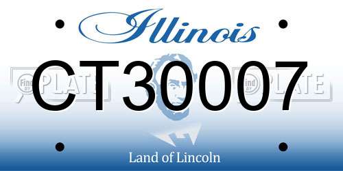 CT30007 Illinois License Plate