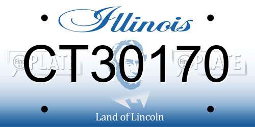 CT30170 Illinois License Plate