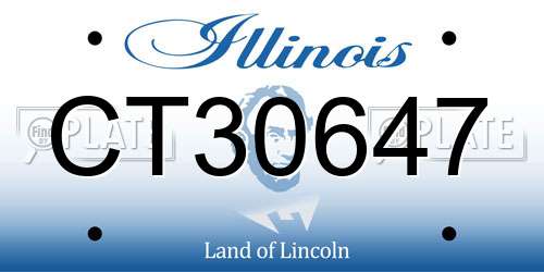 CT30647 Illinois License Plate