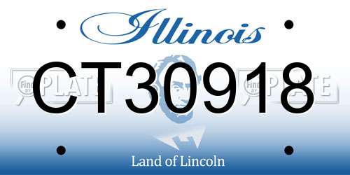 CT30918 Illinois License Plate
