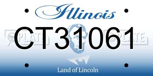 CT31061 Illinois License Plate