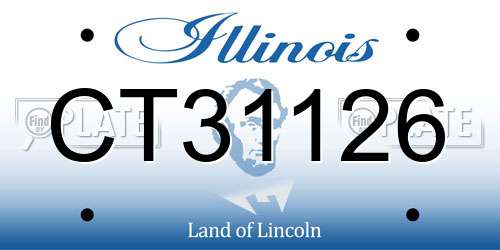 CT31126 Illinois License Plate
