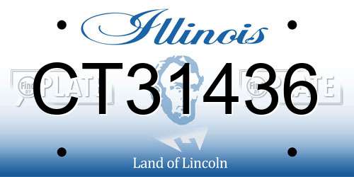 CT31436 Illinois License Plate