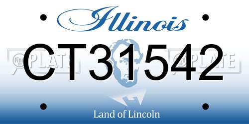 CT31542 Illinois License Plate