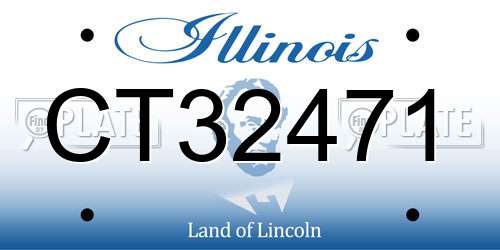 CT32471 Illinois License Plate