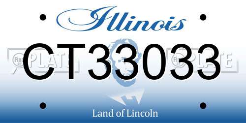 CT33033 Illinois License Plate