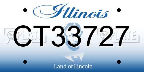 CT33727 Illinois License Plate