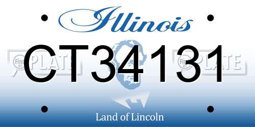 CT34131 Illinois License Plate