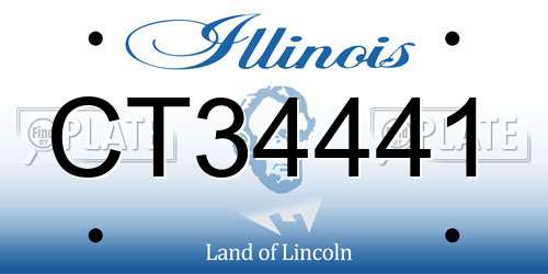 CT34441 Illinois License Plate