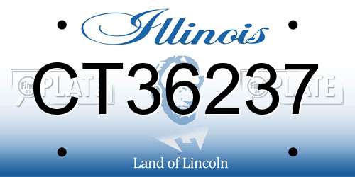 CT36237 Illinois License Plate