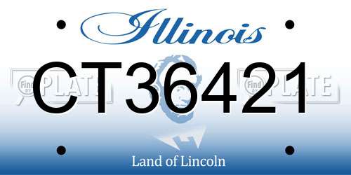 CT36421 Illinois License Plate