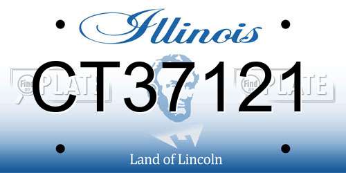 CT37121 Illinois License Plate
