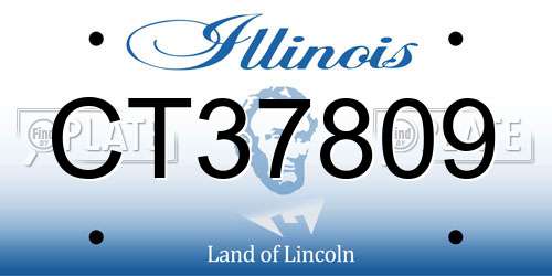 CT37809 Illinois License Plate
