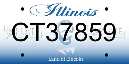 CT37859 Illinois License Plate