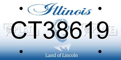 CT38619 Illinois License Plate
