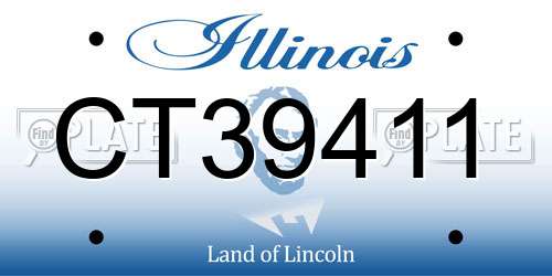 CT39411 Illinois License Plate