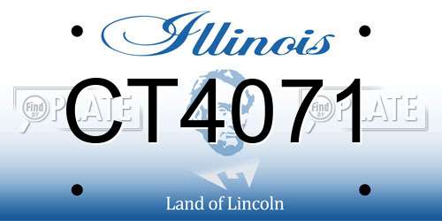 CT4071 Illinois License Plate