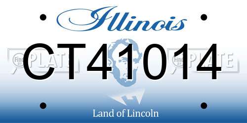 CT41014 Illinois License Plate