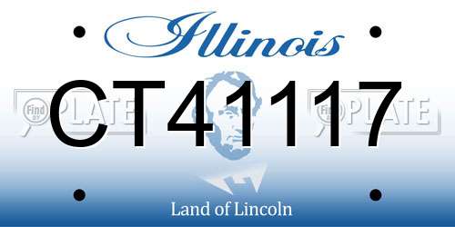 CT41117 Illinois License Plate