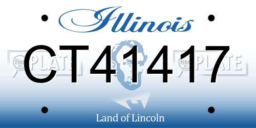 CT41417 Illinois License Plate